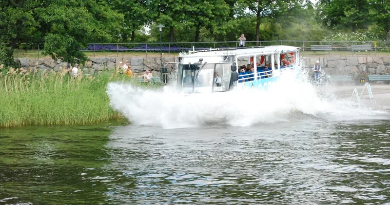 Land och vatten, amfibiebuss-tur
